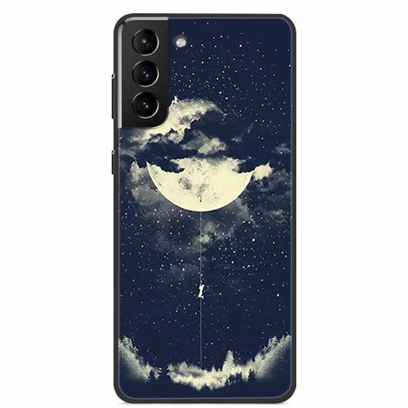 For Samsung S22 Case Wolf Lion Cat Black Silicone Soft Back Cover Case For Samsung Galaxy S21 FE S22 Ultra Phone Case S 22 Funda