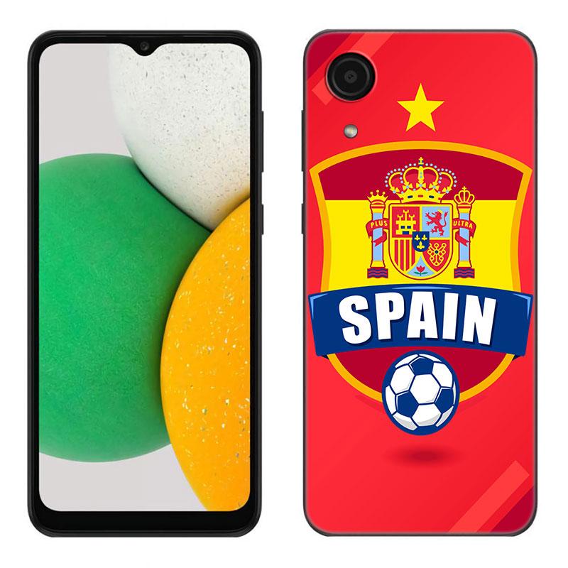 Spain National Flags Phone Case For Samsung Galaxy A01 A03 Core A04 E A02 A05 A10 A20 A21 A30 A50 S A6 A8 + A7 2018 Black Cover