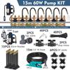 60w Self-priming Pump Garden Misting Cooling System 360° Free-bend Misting Nozzle Adjustable Fine Atomizer for Outdoor Watering