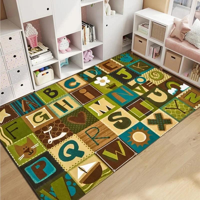 

Cartoon Alphabet Children Crawling Kids Baby Play Mat Early Education Area Rug Non-slip Carpet for Playroom Living Room Bedroom 40x60cm 16x24 inch