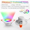 1-10PCS 10W Smart LED Downlight Bluetooth Ceiling Lamp RGB Lamp APP Remote Control Color Changing Light for Google Home