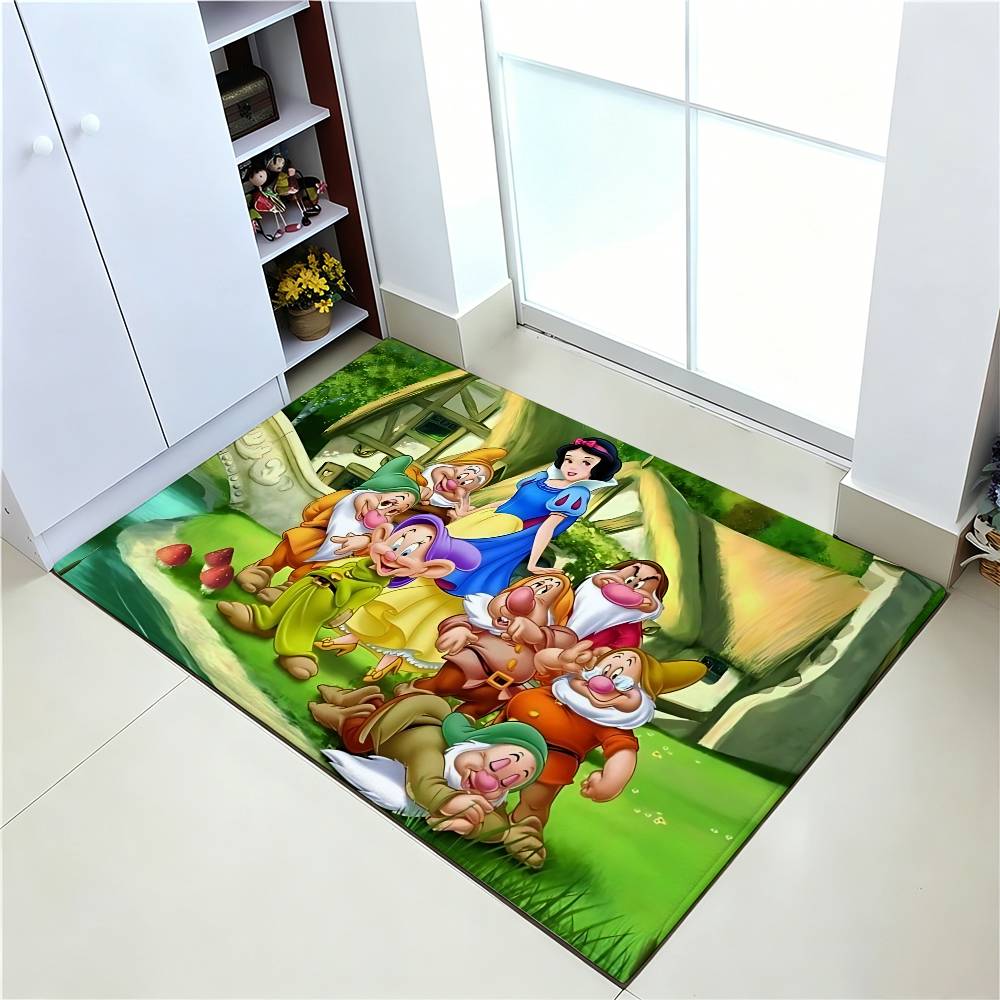 Cute S-snow W-White Carpet Bathroom Anti-slip Mat Door Mat Home Decoration Mat Entrance Door Mat Scratch-resistant Door Mat