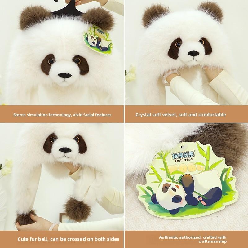 Warm Thick Cute Panda Ear Protection Hat For Adults And Children Outdoor