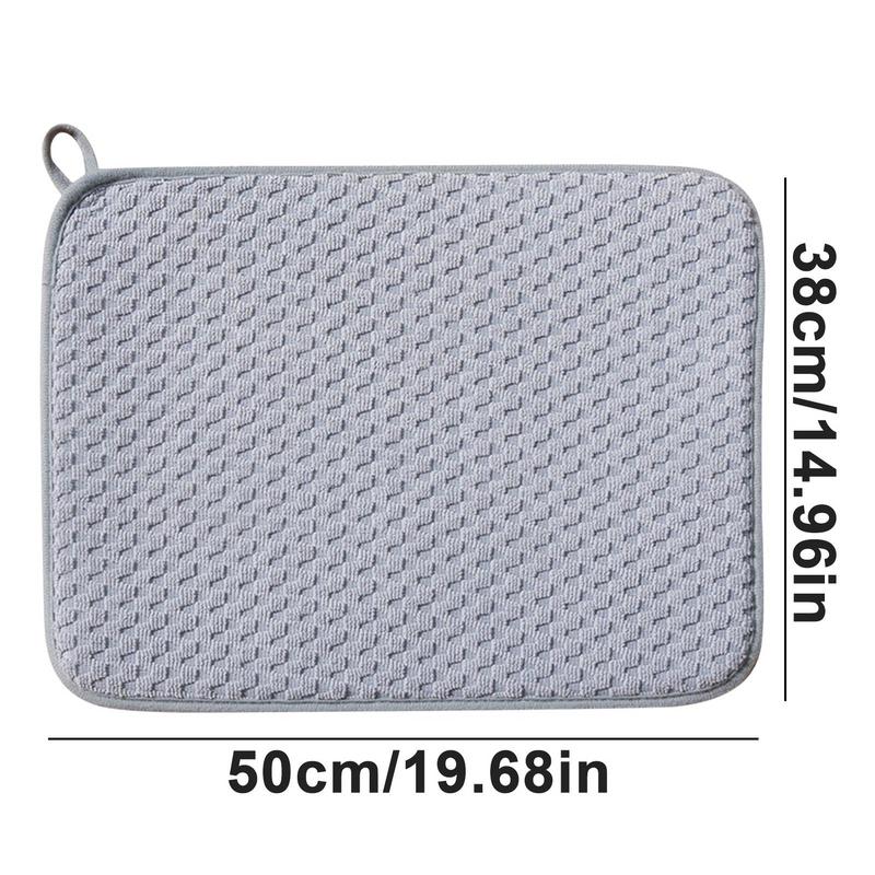 Microfiber Dish Drying Mat Dish Drying Pad Slip Resistant Dishwashing Mat Dish Drying Pad Quick Dry Stylish Kitchen Accessories