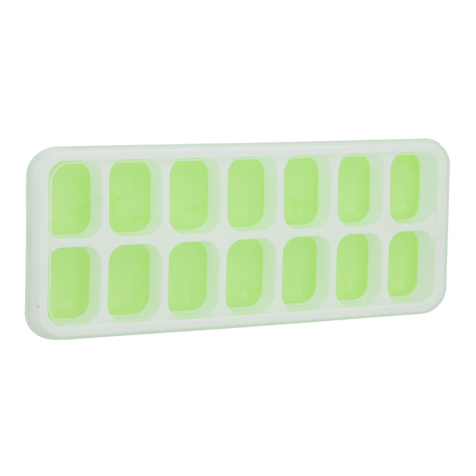 Tray Food Grade Plastic Silicone Ice Mold with Removable Lid for Cocktail