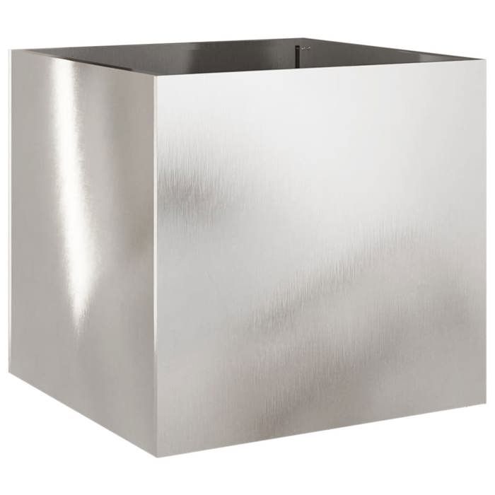 VidaXL Jardinière, Lit Surélevé, Bac à Fleurs, Pot de Plantes, Boîte à Fleurs Jardin Patio Terrasse, Argenté 49x47x46 cm 841567