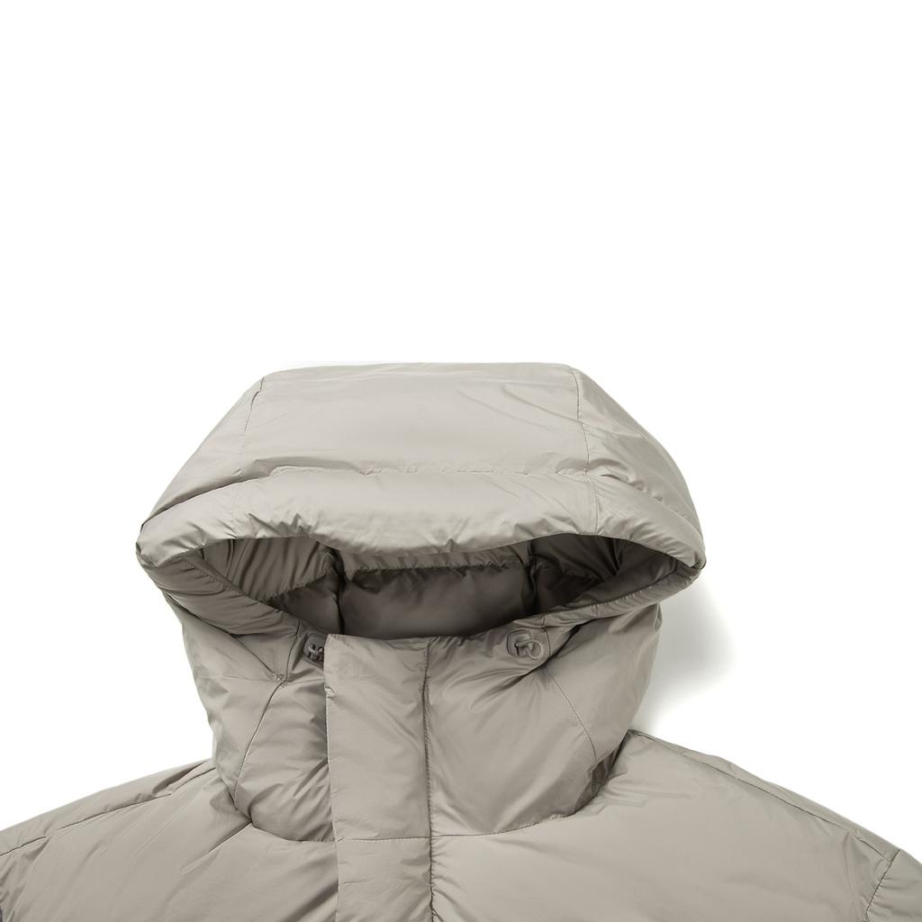 Li Ning Loose Fit Hooded Simple Brand Letter Print Comfortable Versatile Down Jacket Men Outerwear AYMV513-3