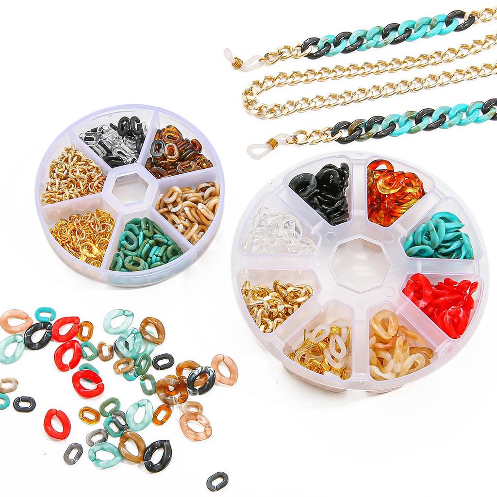 1 Set/bag Acrylic Twisted Chain Accessories for DIY Jewelry Making