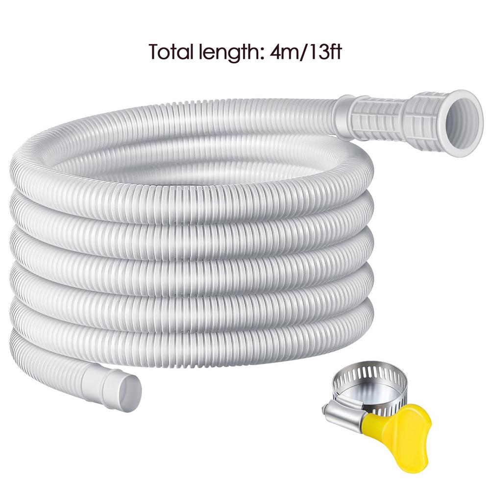 9,8/13 Fuß Klimaschlauch mit zuschneidbarem Gummiadapter Spülmaschinenabfluss Abfall Entfeuchter Schlauchverlängerungsrohr Mit Schlauchschellen