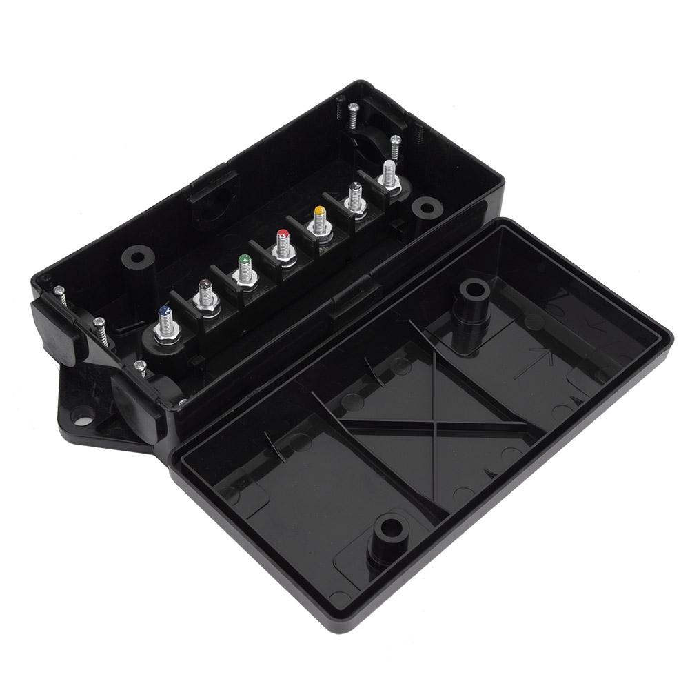 US 7 Way Trailer Wiring Junction Box Waterproof Wire Cord Junction Box