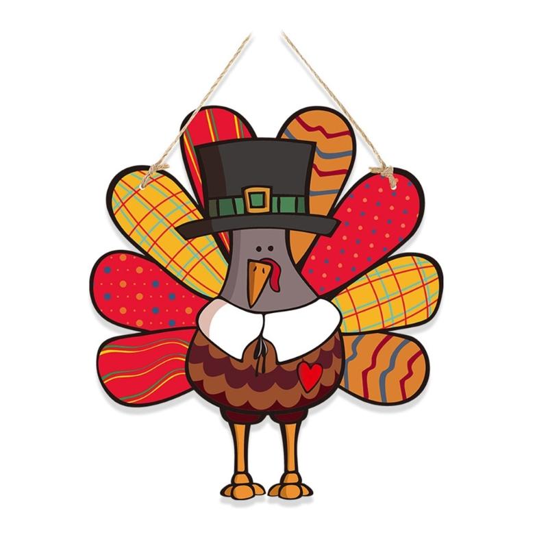 Simple Yet Stylish Thanksgiving Wreath For Front Door Turkey Decoration Door Sign Perfect For Holiday Party Decorations