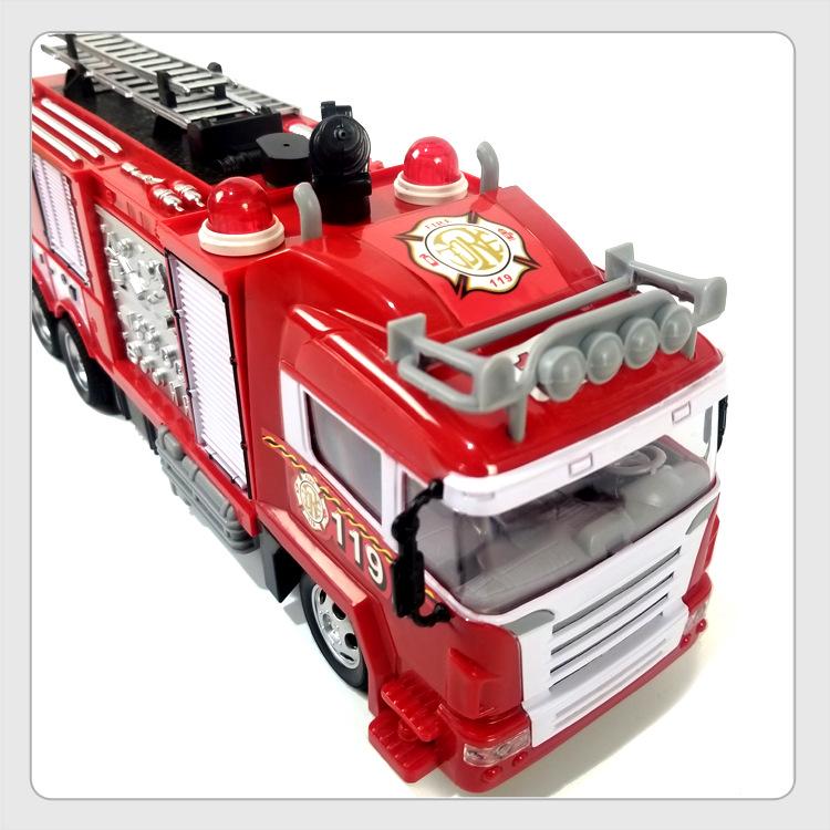 Remote Control Fire Truck Toy with Sound, Lights, and Water Spraying Feature