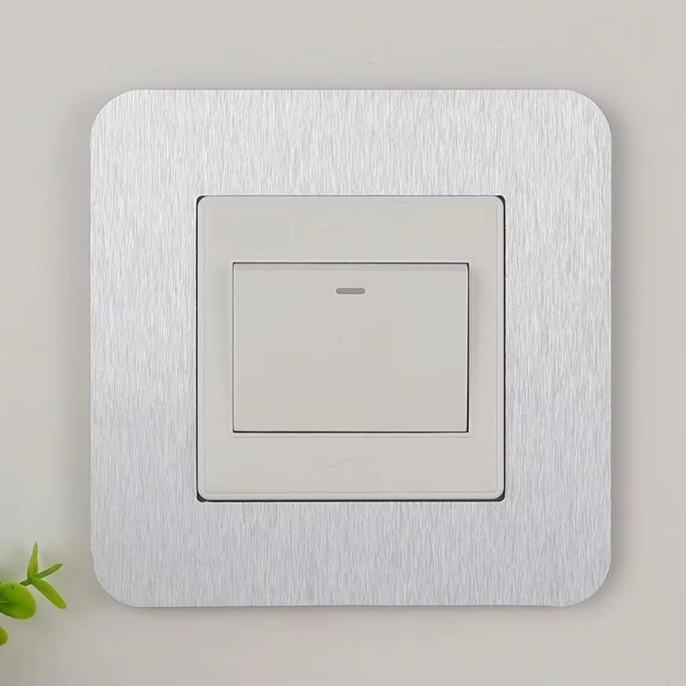 1 ΤΕΜ. 8,6cmX8,6cm Αντι-Βρώμικο Τύπου Κούμπωμα Σκόνη Διακόπτης Προστατευτικό Κάλυμμα Πρίζα Αυτοκόλλητο Τοίχου Διακόπτης Φωτισμού Σπιτιού