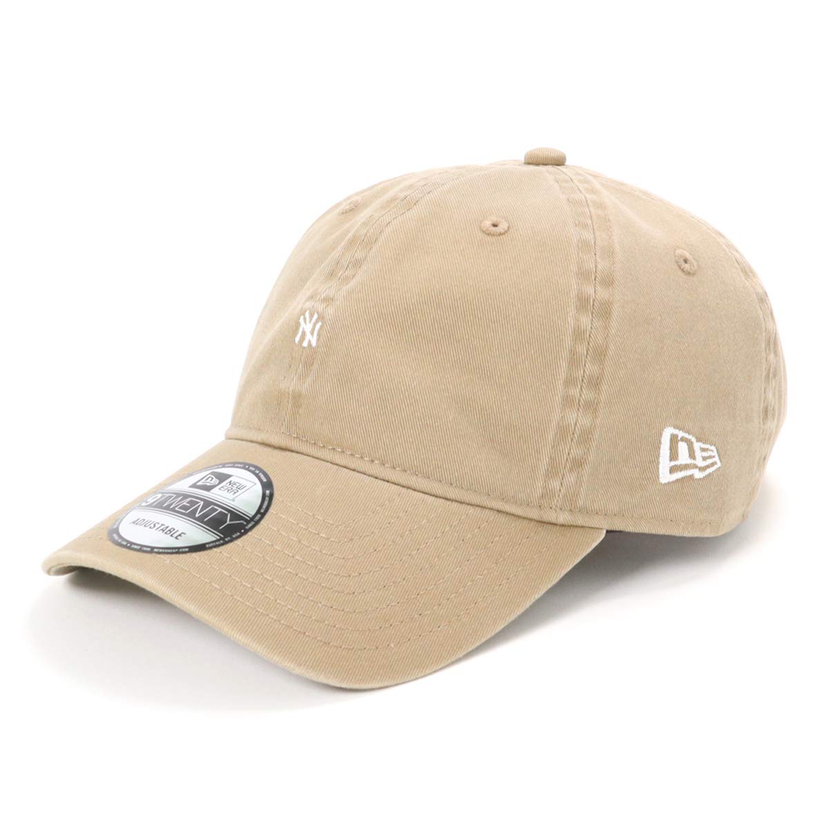 

New Era 9TWENTY Micro Logo MLB New York Yankees Washed British Khaki Adjustable Fits 5 Cap, Size, (6.8cm-60.6cm)