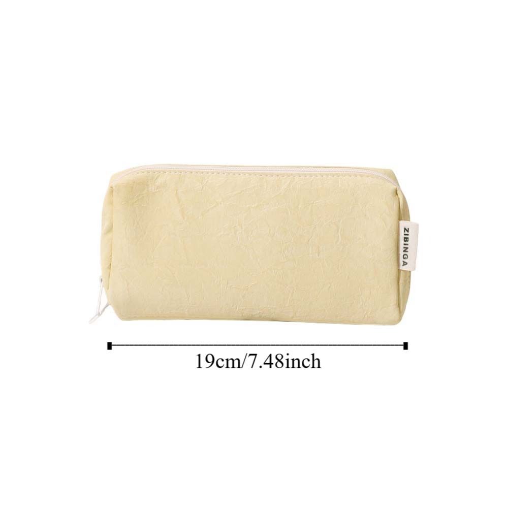 Cream White Yellow Big Pencil Bag Korean Style INS Pencil Pouch  School Supplies