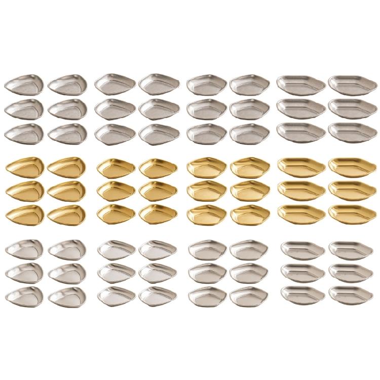 Set Of 6 Unique Stainless Steel Miniature Bowls Appetizer Plates Suitable for Sauces and Seasoning with Easy Cleaning
