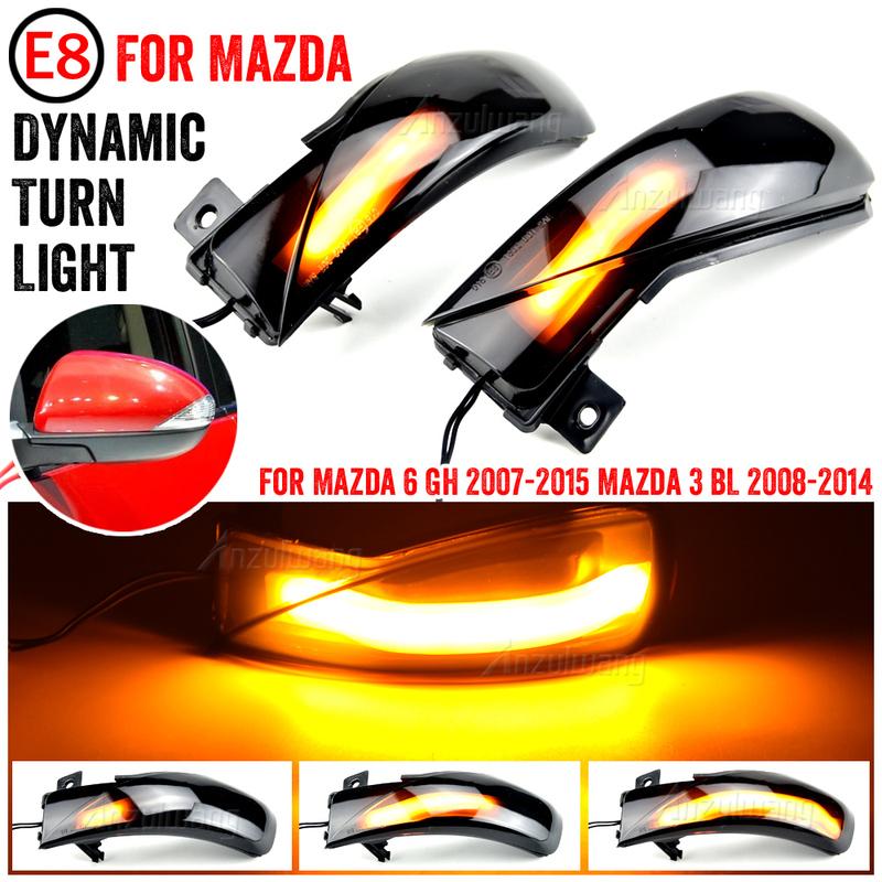 Rearview Mirror Flowing Lamp LED Dynamic Turn Signal Light For Mazda 3 BL 2008-2014 For Mazda 6 GH 2007-2015 Car Styling