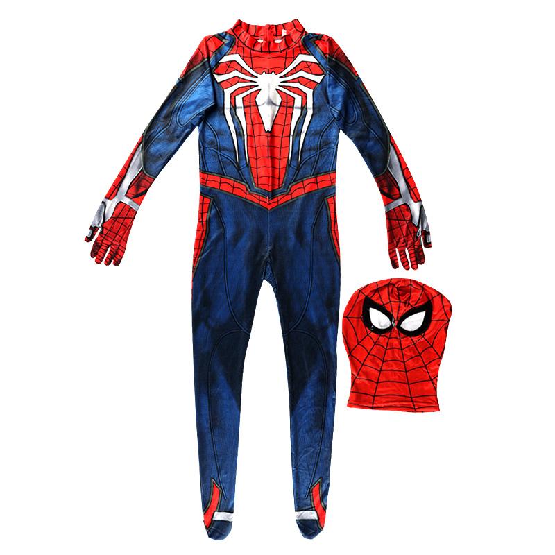 Factory  Halloween Movie Character Costumes Superhero SpiderMan Mask with Headgear Adults Jumpsuit  Milk Silk Fabric