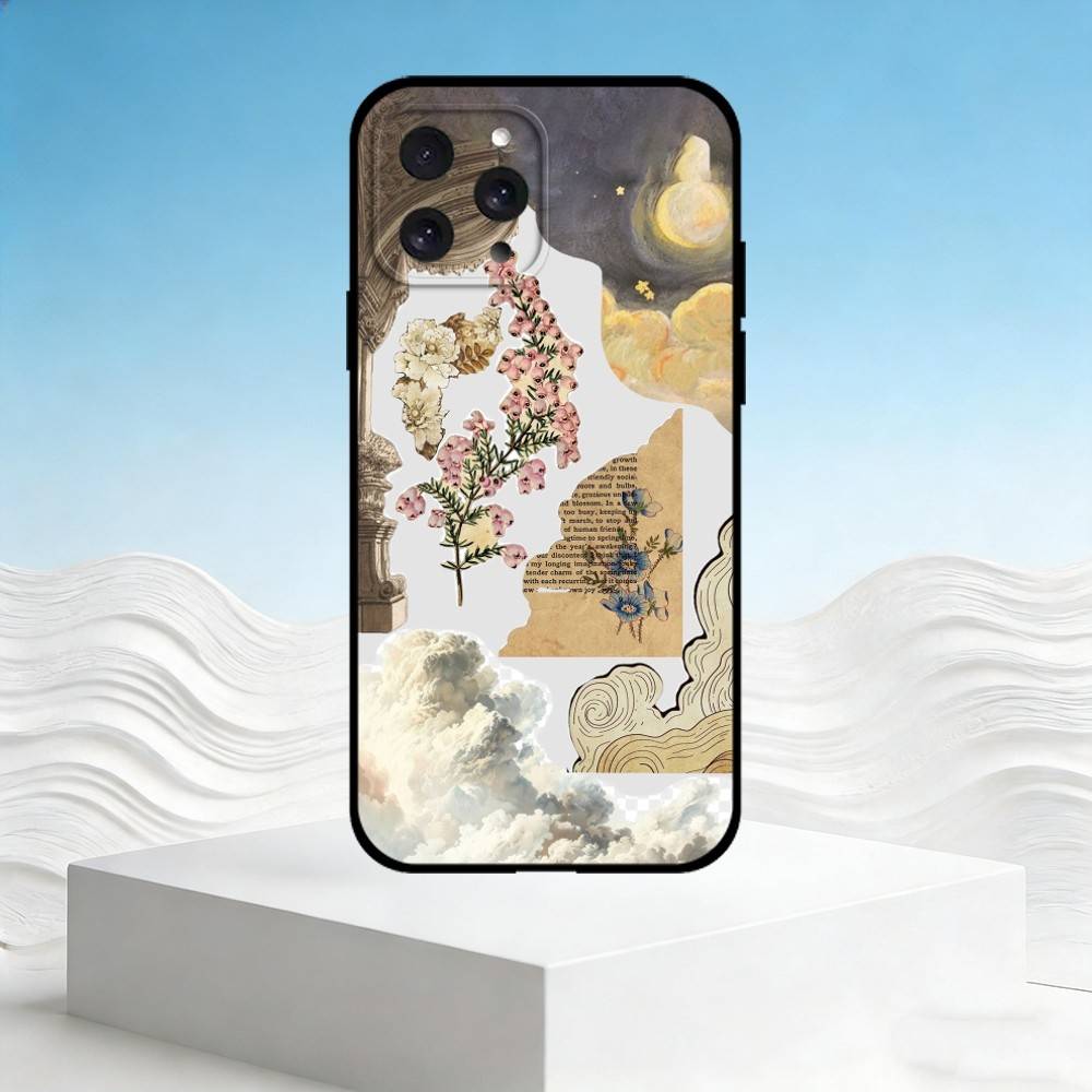 

M-Mosaic art painting Phone Case For iPhone 17,16,15,14,13,12,11 Plus,Pro Max,SE4Soft Silicone Black Cover iPhone14