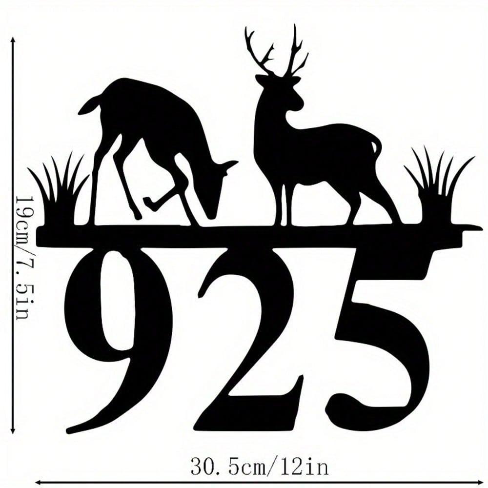 Custom Exterior Metal Address Sign for Home, Rustic House Number Plaque, Unique Garden Decor