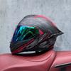 DOT Full Helmet Double Mirror Helmet Men's Four-season Universal Hard Hat Female Knight Locomotive Double Lens