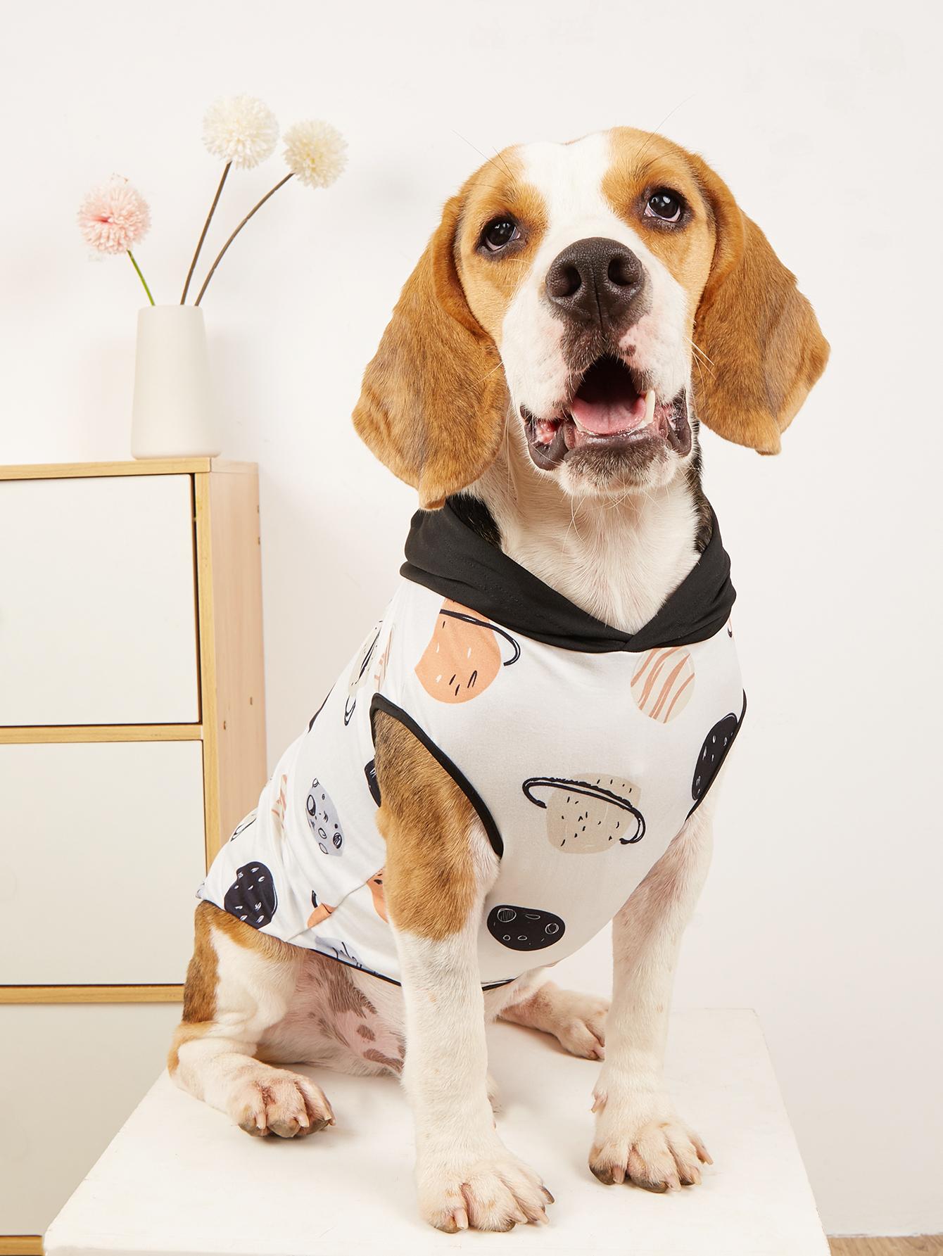 

Pet Dog Hoodie, Cute Cosmic Planet Patterns Fashion Hooded Design, Soft & Breathable, Trendy Pet Apparel, Perfect for Puppy Cats XS（old）