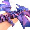 Friendly Plastic Large Horn Dragon Figurine 3D Printed Safe Table Decoration Lightweight Art Piece for Kids Christmas Gift