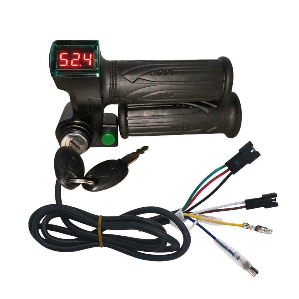 Red Screen Electric Throttle Grip with Large Handlebar Lock & Cruise Control for Old Model