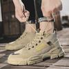 Herrenschuhe, Bauarbeiter, schmutzabweisende und rutschfeste Arbeitsschuhe, dicke Sohlen, höhenverstellbare Outdoor-Arbeitskleidung, Martin-Stiefel für Herren