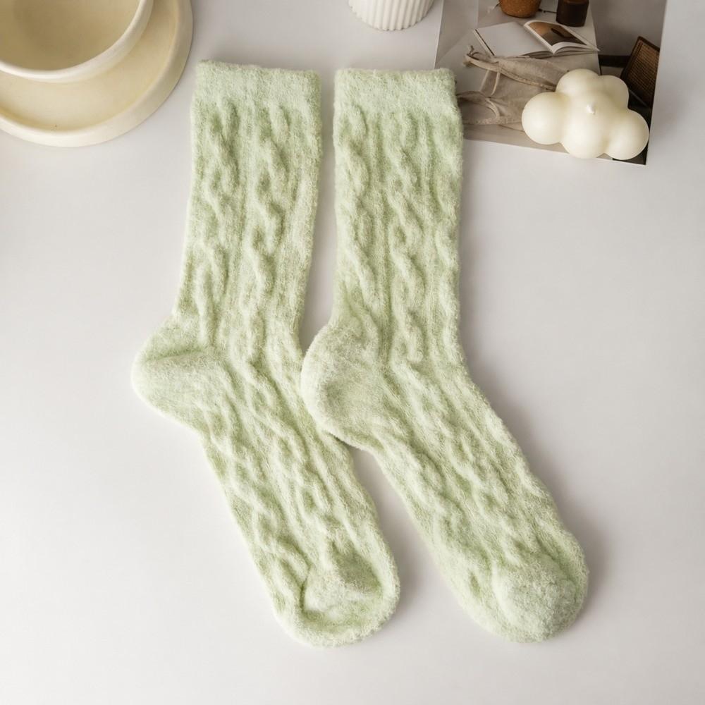 Plush Fluffy Socks Velvet Knitted Socks New Winter Warm Socks  Women