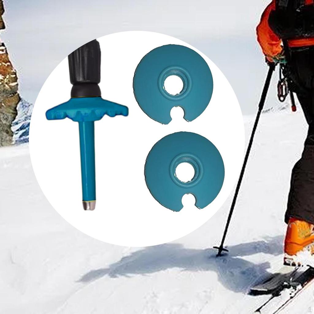 2 ks košíků na turistické hole do sněhu a bláta, kulaté 5,5 cm, chrániče hrotů pro lyžařské hůlky