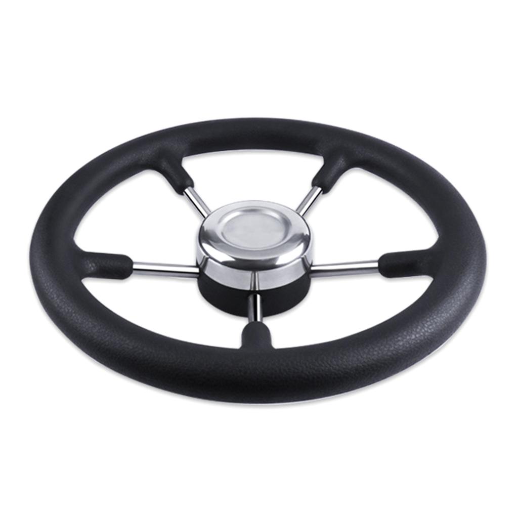 Simple To Install Boat Steering Wheel Stainless Steel Construction 13" Diameter For Long Lasting Use