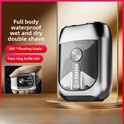 Rasoio a doppia testina Rasoio elettrico da uomo per regalo per padre fidanzato Metallo Mini coltello da barba