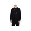 Armani Exchange Loose Fit Round Neck Printed Long Sleeve Sweatshirt Men Sweatshirt Black 6RZMAMZJ9KZ1200