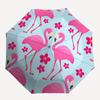 1pc Flamingo Flowers Automatic Open/Close Folding Umbrella - Compact 8-Rib Design, Daily Use, Perfect Gift for Friends & Family Yy260327082