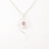 Purple Cat's Eye Gemstone 925 Sterling Silver Jewelry Handmade Round Pendant PP-42-43