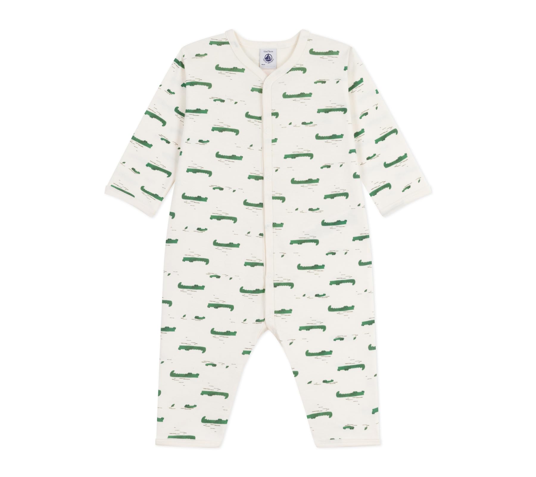 

Petit Bateau Footless Romper 6 Months A0E83, Off-White/Multicolor, 67cm,
