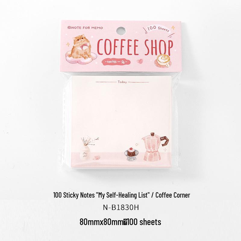 

Light Retro Self-Healing Sticky Notes: 100 Memo Sheets for Students