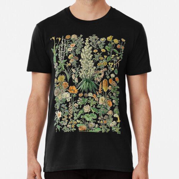 Винтажная футболка с ботанической диаграммой цветов от S до 5XL Сделано в Австралии/США