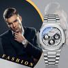Stylish Waterproof Watch with Small Analog Luminous Stainless Steel Quartz Fashion Accessory Perfect for or As a Boyfriend Gift Men's Seconds