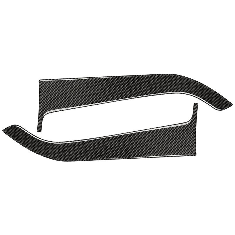 2PCS Carbon Fiber Car Inner Front Door Anti-Kick Panel Protective Cover Interior Decoration Sticker For Ford Mustang 2015-