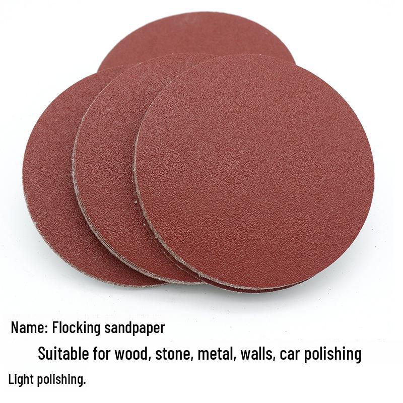 5-Inch 125MM Flocking Self-Adhesive Sandpaper Discs with Velvet Backing