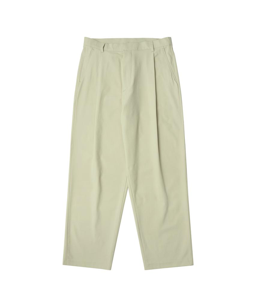 HALBKREIS LAYOUT P10040 Single-Pleat Wide Slacks_Beige