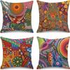 Home Decor Exotic Colorful Patterns Pillowcase For Decor Pattern Cushion Cover Suitable For Sofa Bedroom Car Pillow Cover