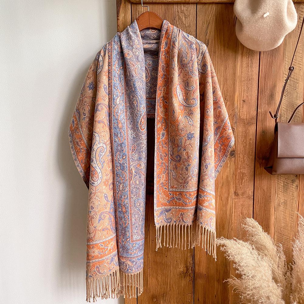 New Women Fashion National Scarf Luxury Autumn Winter Thick Warm Shawls Paisley Scarve Pashmina Femme Foulard Bufanda