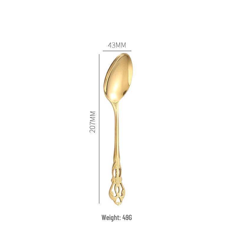 European Style Stainless Steel Steak Knife, Fork, and Spoon Set for Western Restaurant or Household Use