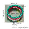 3Pcs/Set Merry Christmas Tree Snowman Santa Claus Bracelets For Women Men Acrylic Beads Christmas Deer Bracelet New Year Jewelry