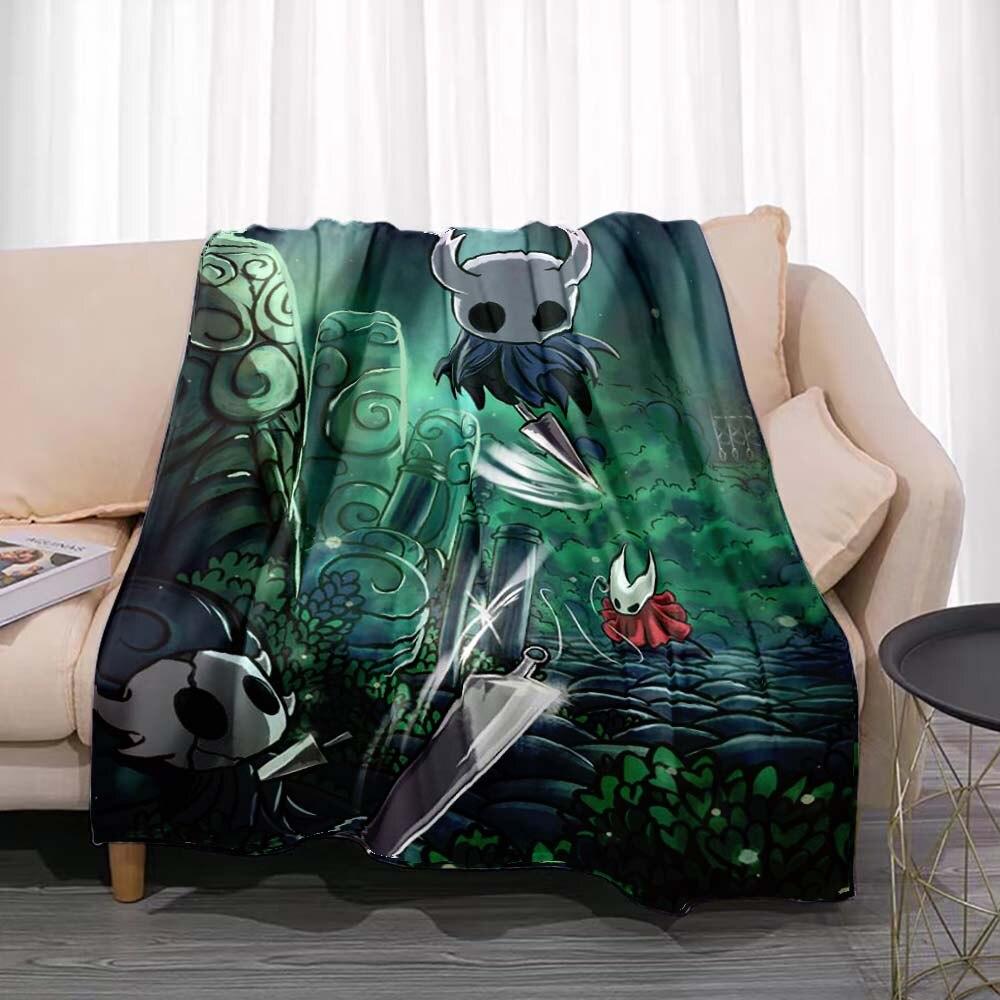 Hollow Knight deka Herní flanel Novinka Hřejivý flanel z mikrovlákna Odolný pro děti i dospělé Cestovní přehoz na pohovku