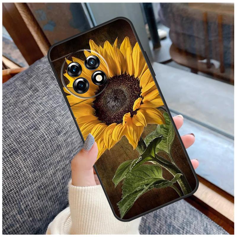 Beautiful Yellow Sunflower Case For OnePlus 13R 13T 12R 10R 10T 15 13 12 11 10 9 Pro Nord 5 CE 2 3 4 Lite N20 N30 Coque