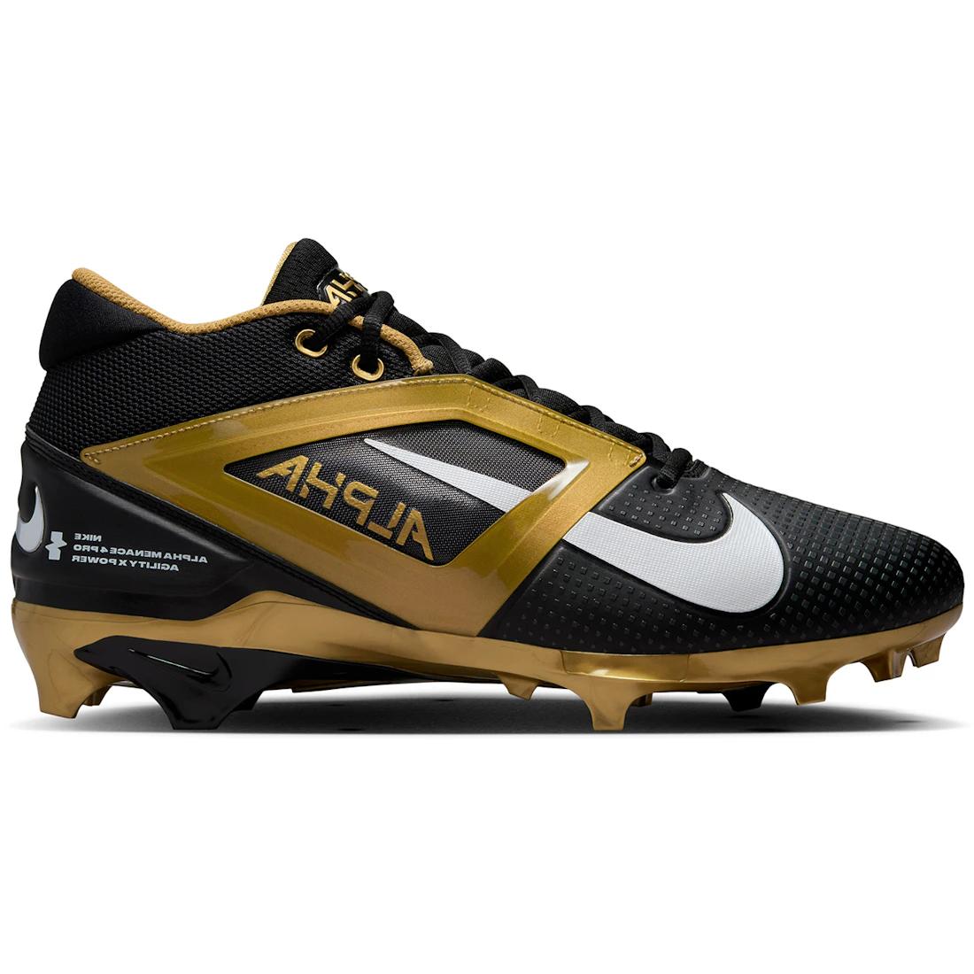 

Кроссовки Nike Alpha Menace 4 Pro Черный Металлический Золотой Белый(FD7037-400) 48